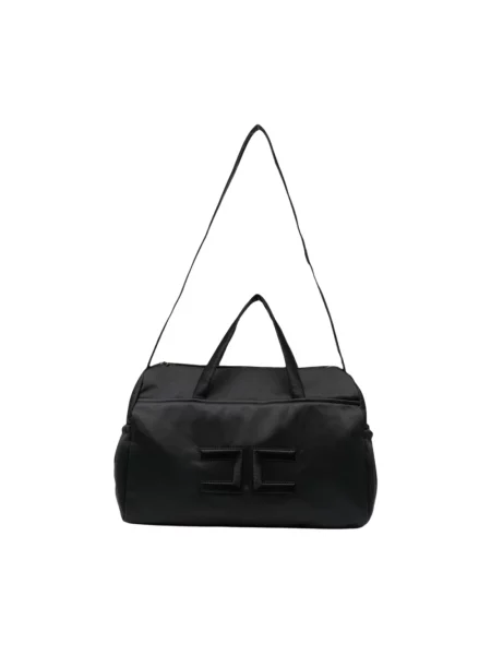 Torebka Elisabetta Franchi z logo czarna