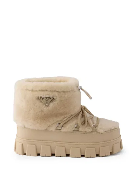 Botine Prada din piele de oaie