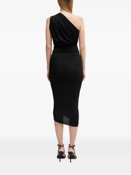 Rochie Rick Owens Lilies cu volane asimetrică negru