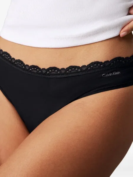 Прашки Calvin Klein Underwear с дантела черно