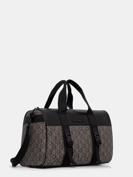 Calvin Klein Geantă de weekend Mixed Emblem Aop Bej maro
