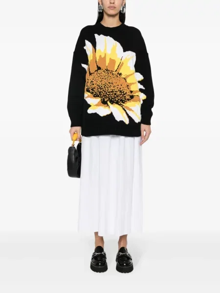 Gėlėtas megztinis Msgm juoda