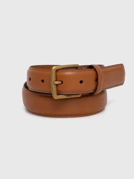 Usnjen Polo Ralph Lauren bež