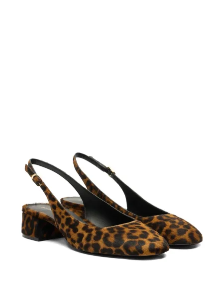 Pantofi cu toc Stuart Weitzman cu model leopard slingback maro