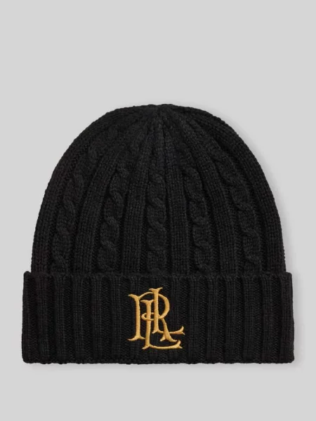 Lauren Ralph Lauren czapka beanie z wełną czarna