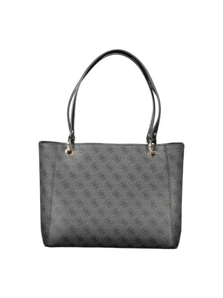 Lniana torebka Guess czarna