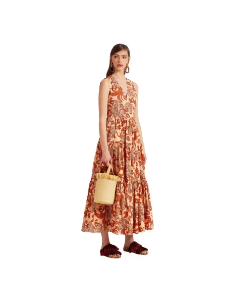 Maksi sukienka maxi La Doublej bez rękawów z dekoltem w serek