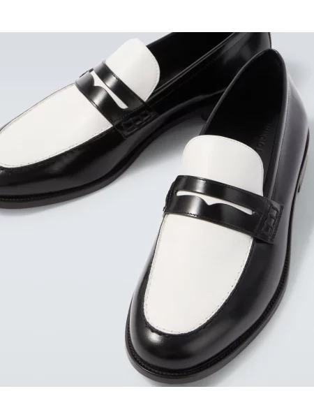 Pantofi loafer Manolo Blahnik din piele negru