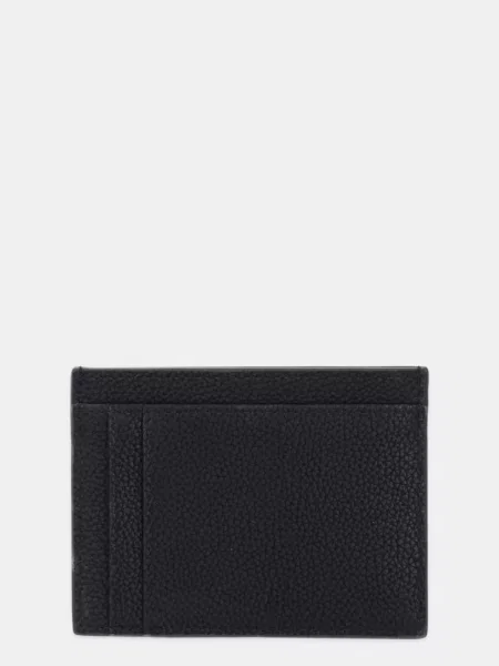 Usnjen etui za kartice Armani Exchange črna