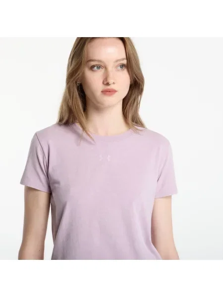 Тениска Under Armour Rival Cotton Wash Ss Mauve Pink XS розово