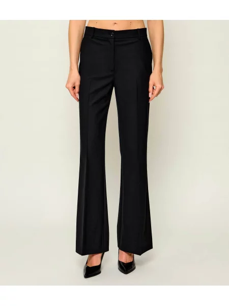 Pinko Pantaloni Petalo | flare fit cu adaos de lână negru