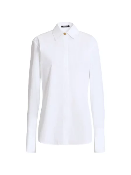 Cămașă Balmain din poplin alb