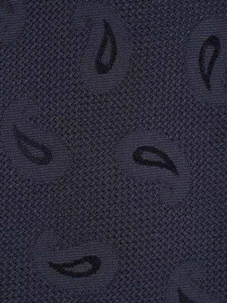 Cravată Kiton cu model paisley din jacard albastru