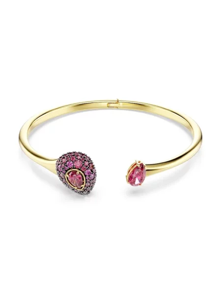Swarovski női aranyozott köbös cirkóniumos karkötő SUBLIMA rózsaszín