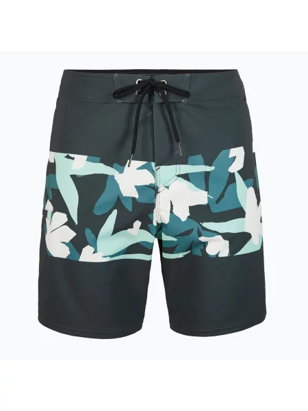 Мъжки къси панталони за плуване O'Neill Hyperfreak Camorro с цветя сиви