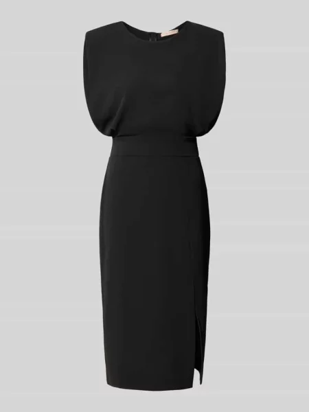 Sukienka koktajlowa z rozporkiem Rinascimento czarna