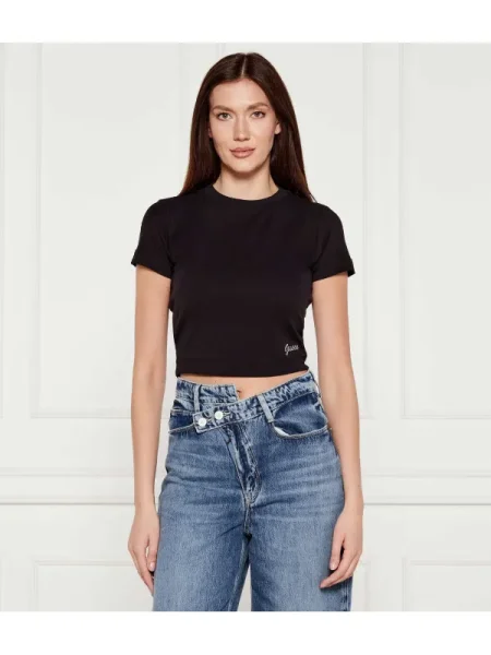 GUESS Póló BASIC | Cropped Fit fekete