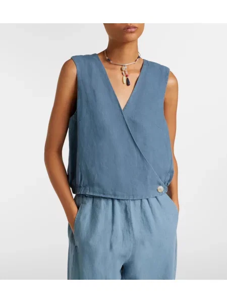Top Velvet de in albastru