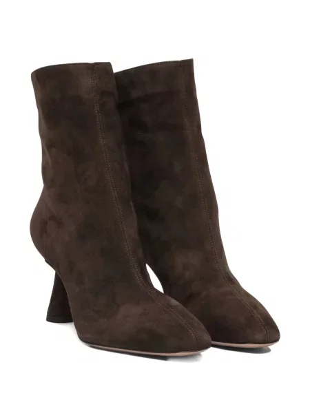 Cizme scurte Aquazzura din piele de căprioară maro