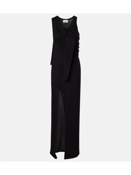 Rochie maxi Coperni din jerseu de costum negru