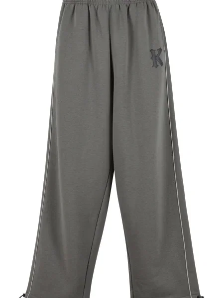 Karl Kani Pantaloni gri / negru alb