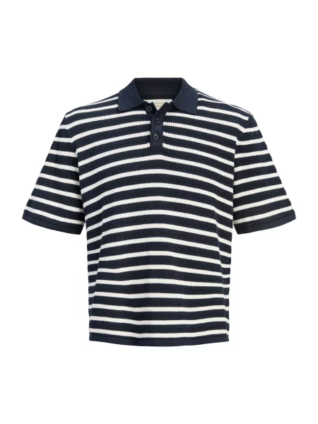 JACK & JONES Pulóver JORSANREMO éjkék fehér