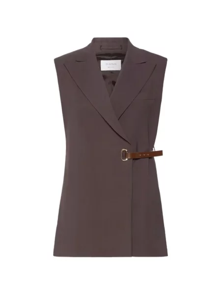 Sacou Sportmax fără mâneci stretch maro