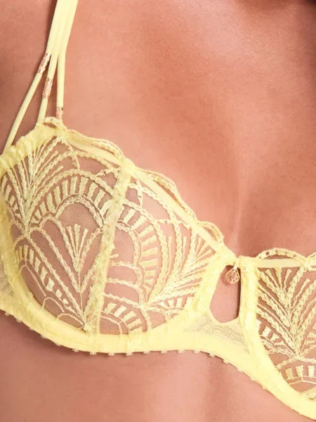 Sutien Aubade cu broderie galben