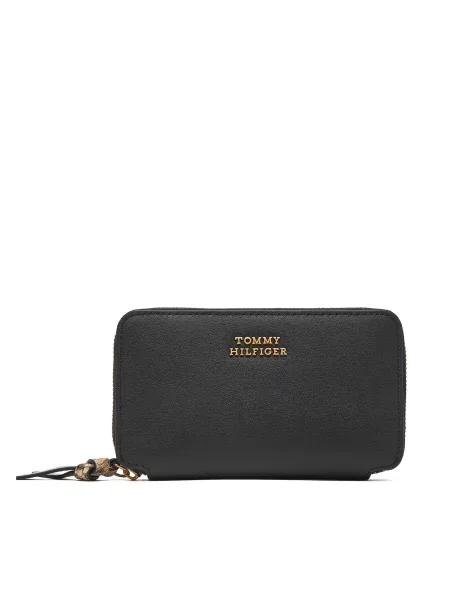 Tommy Hilfiger Портфейл Th Leather Med Za Wallet черен
