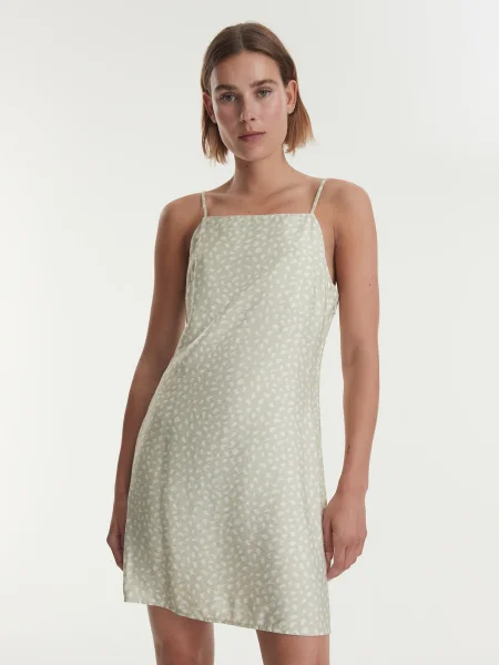 EDITED Rochie Jola verde alb