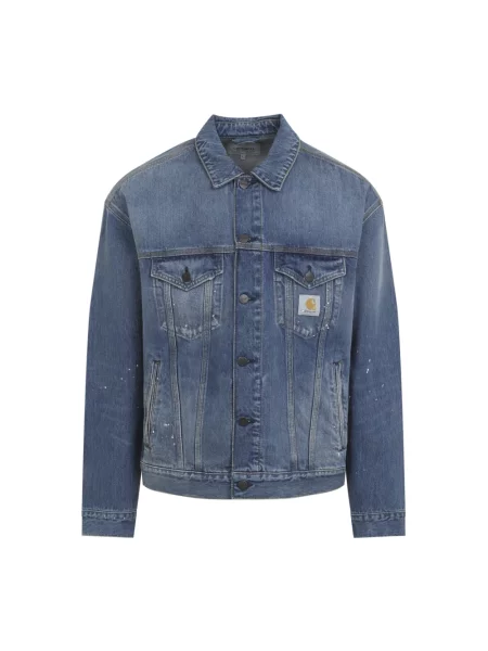 Kurtka jeansowa Carhartt Wip niebieska