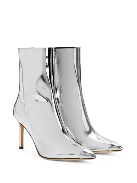 Iš natūralios odos auliniai batai Giuseppe Zanotti sidabrinė