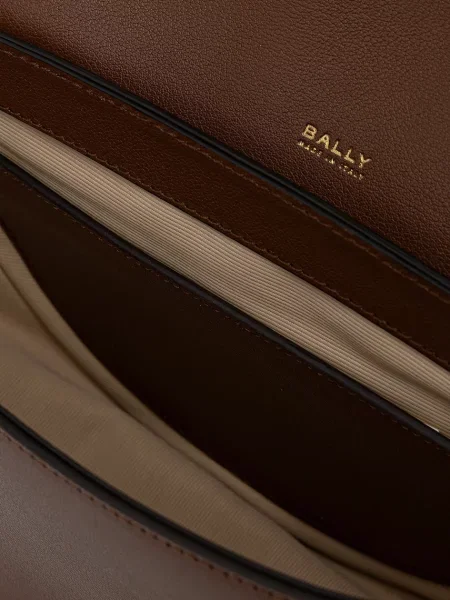 Шкіряна сумочка Bally коричневий