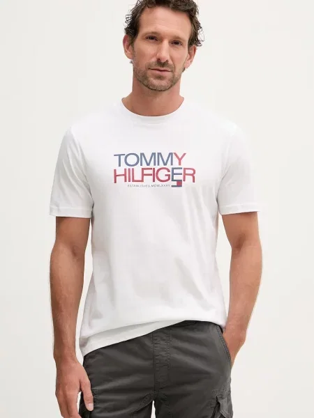 Tommy Hilfiger T-Shirt Brand Love Big Text biały