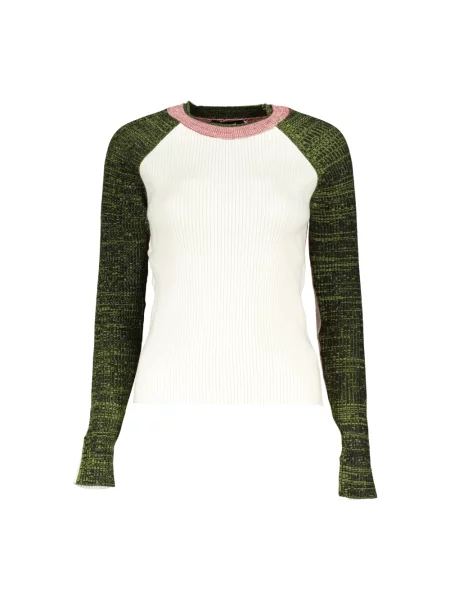 Dzianinowy sweter Desigual elegancki biały