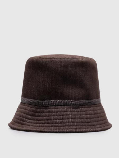 Панама з ланцюжком моніль Brunello Cucinelli коричнева