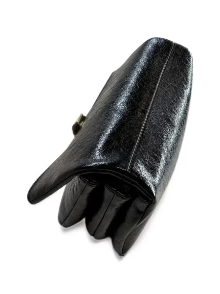 Clutch Themoirè μαύρο