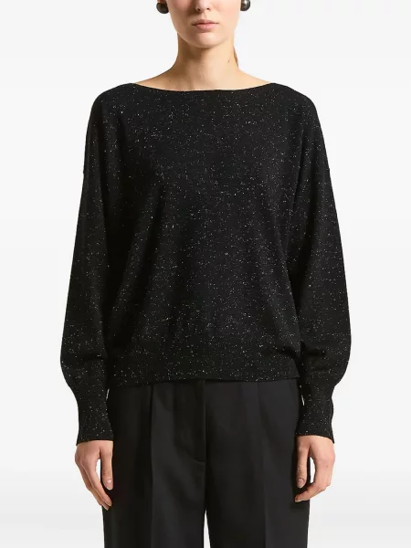 Top Peserico cu decolteu barcă negru