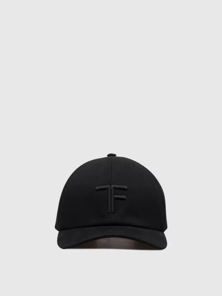 Кепка з вишивкою монограми Tom Ford чорна