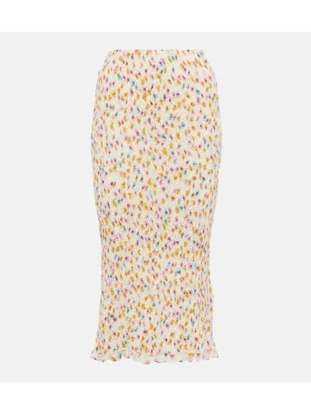 Fustă midi Dorothee Schumacher cu model floral până la genunchi