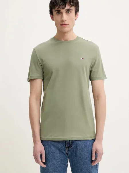 Tričko Tommy Jeans zelená