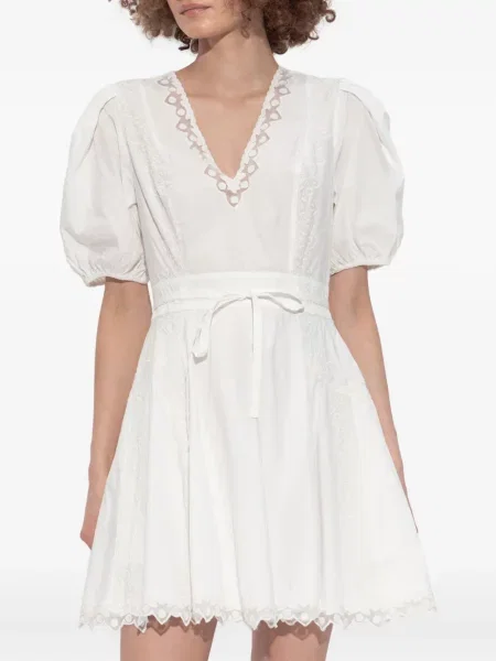 Rochie Ulla Johnson cu broderie de costum alb