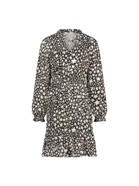 Satynowa sukienka Fabienne Chapot z dekoltem w serek czarna