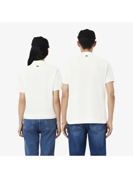 Lacoste Koszulka Polo Classic Fit Z Tłoczonym Logo biały