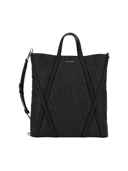 Torba Alexander Mcqueen z nadrukiem czarna