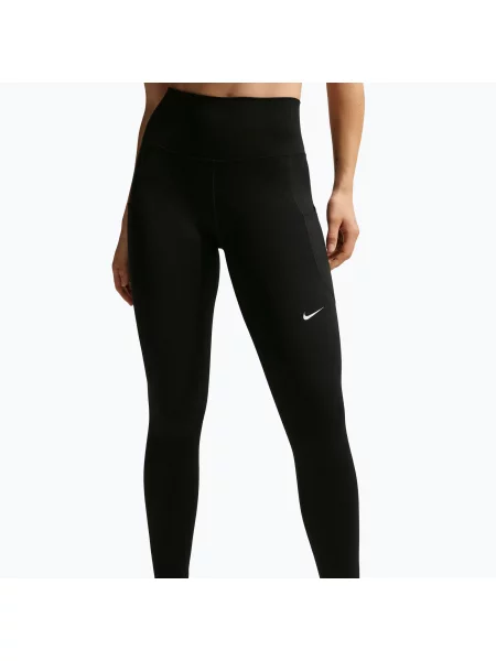 Тренувальні легінси Nike One High-Waisted black/white білі