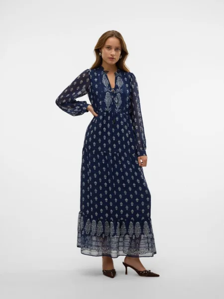 VERO MODA Rochie VMHEDI bleumarin alb