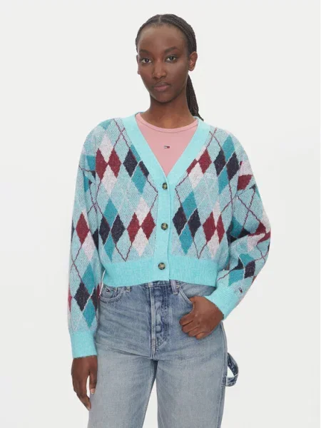 Tommy Jeans Kardiganas žalia