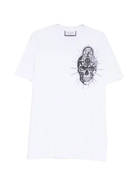 Tricou Philipp Plein cu imagine alb