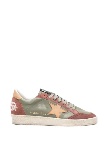 Sneakerși Golden Goose Ball Star din piele verde